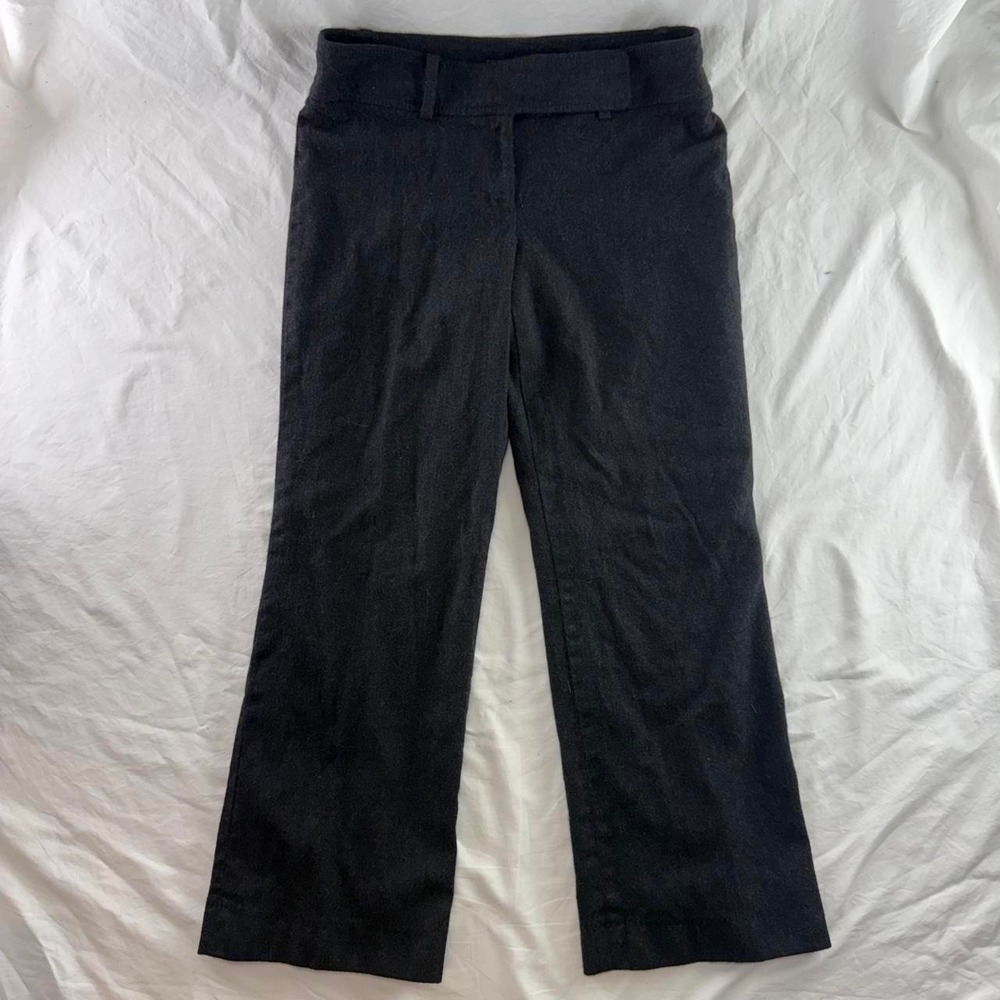 Ann Taylor Lindsay Wool Cashmere Flat Front Trousers Womens 12 Corp Office